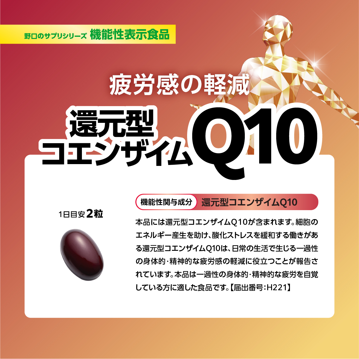 還元型コエンザイムQ10（機能性表示食品）