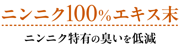ニンニク100%エキス末 ニンニク特有の臭いを低減