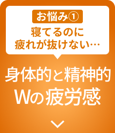 寝てるのに疲れが抜けない…身体的と精神的Wの疲労感