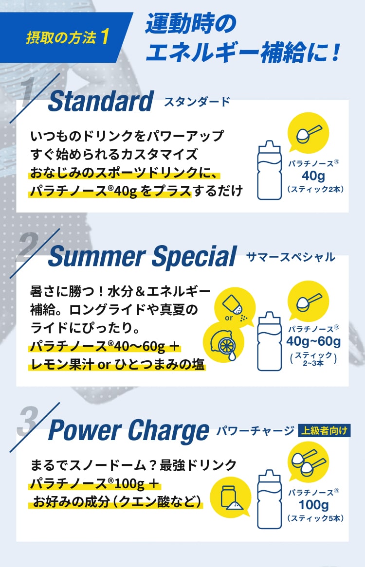 スポーツドリンクに溶かしてカスタマイズ パラチノースの飲み方 真夏のロングライド エネルギー補給