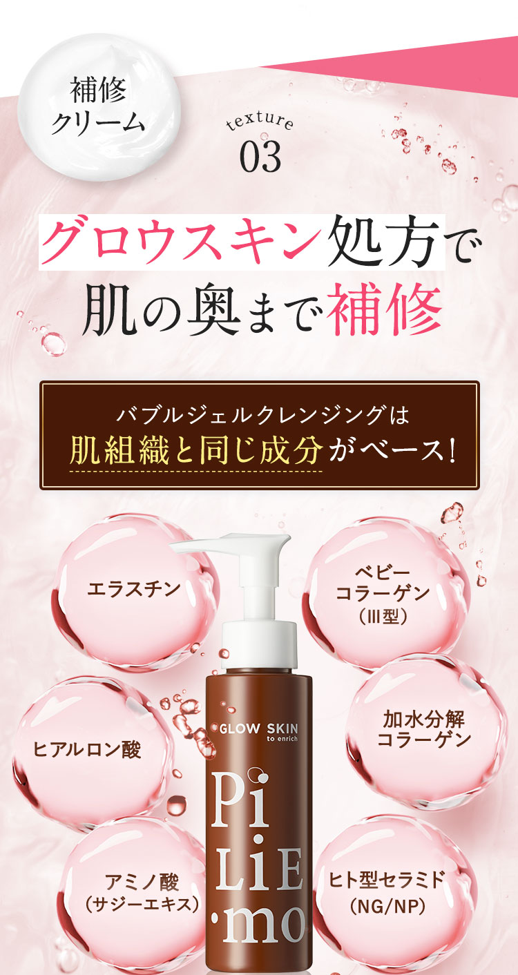 グロウスキン処方で肌の奥まで補修
