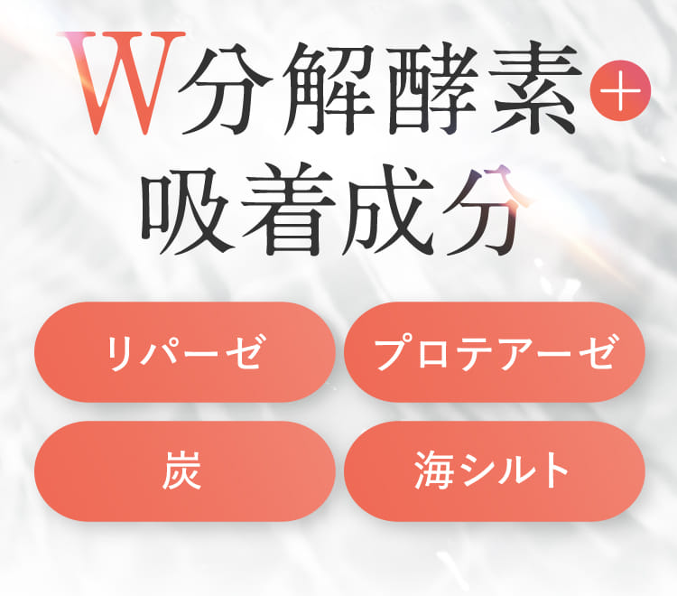 W分解酵素+吸着成分