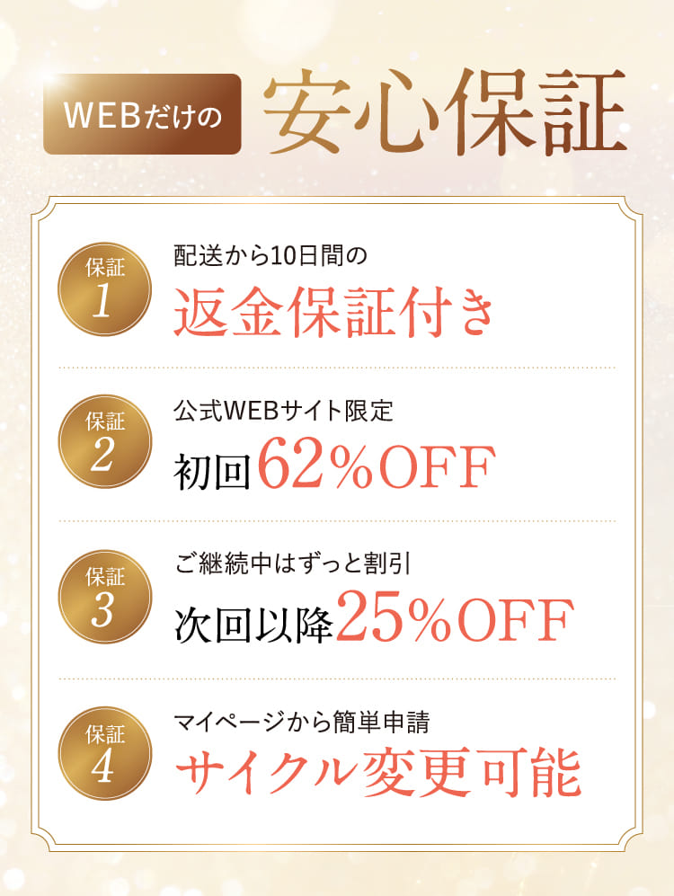 WEBだけの安心保証