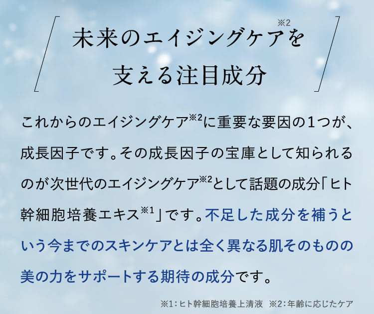 未来のエイジングケアを支える注目成分