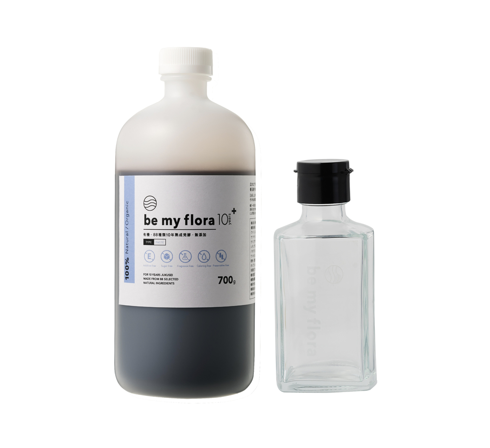 be my flora 10年熟成酵素＋（700gボトル）＆詰め替え瓶