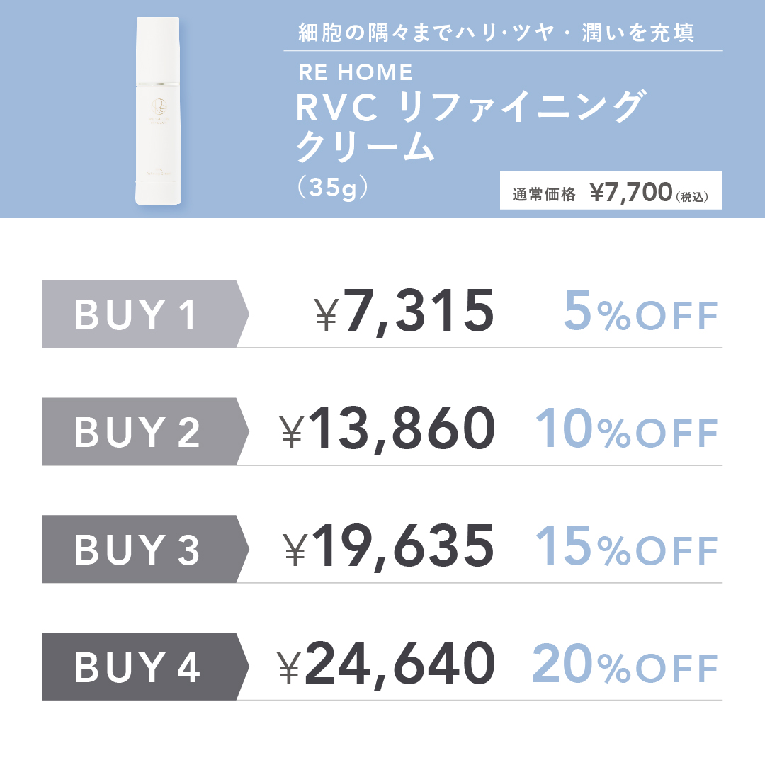 【Up to 30%OFF】RE HOME RVCリファイニングクリーム