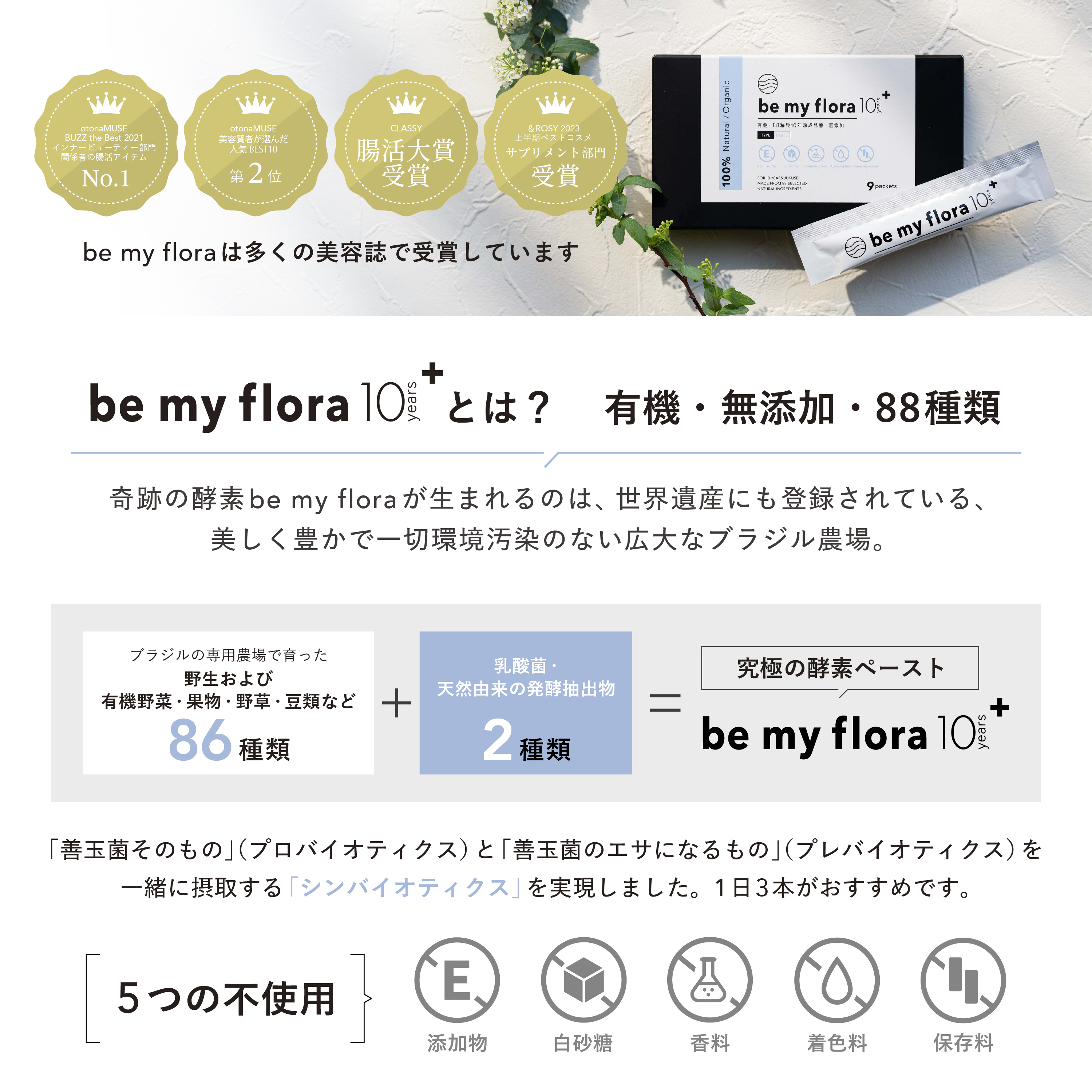mizuka エプソムソルト RESALON Fragrance × be my flora10年熟成酵素＋