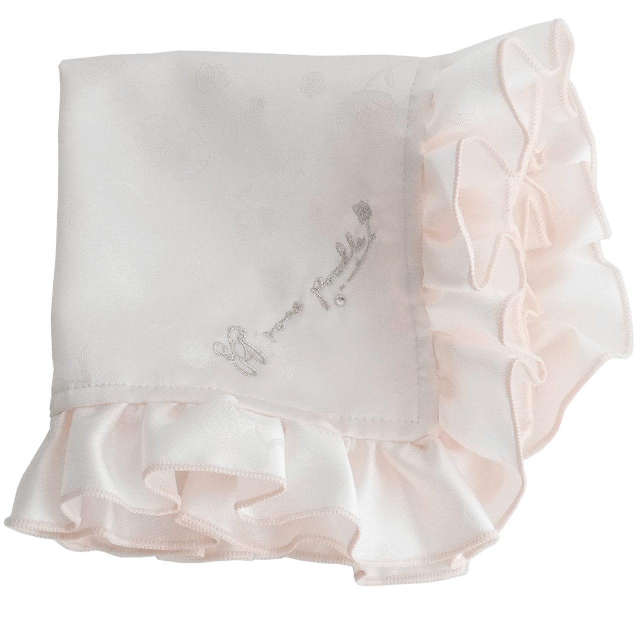 シルクハンカチ・ラブリーフリル（オーロラピンク）