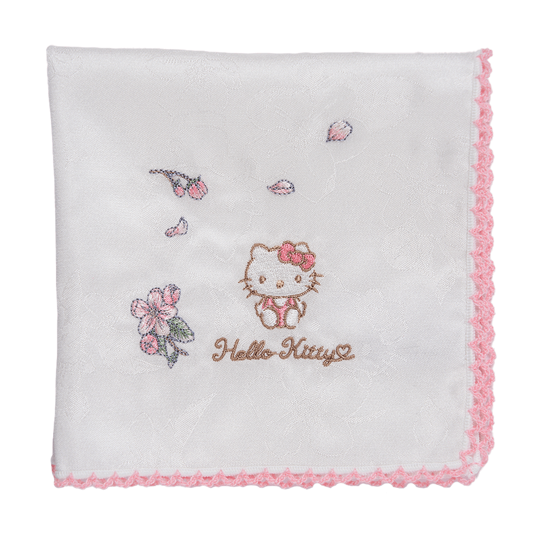 シルクハンカチ・ハローキティ（ホワイト）