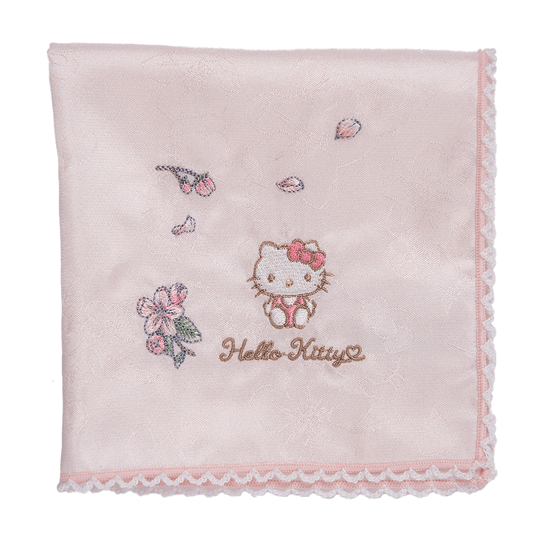 シルクハンカチ・ハローキティ（ピンク）