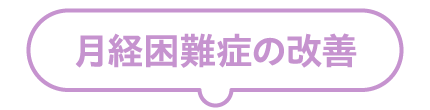 月経困難症の改善