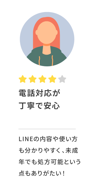 電話対応が丁寧で安心