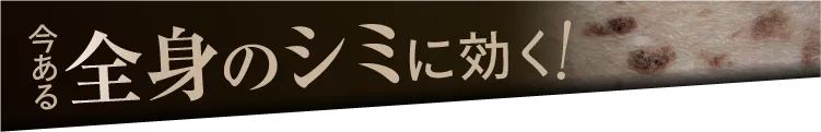 今ある全身のシミに効く！