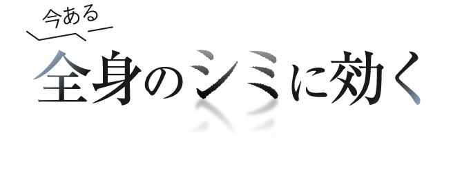 今ある全身のシミに効く