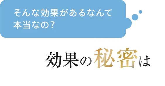 効果の秘密は
