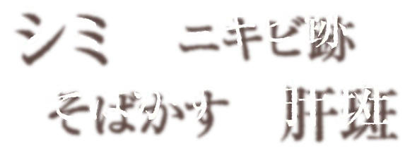 シミ ニキビ跡 そばかす 肝斑