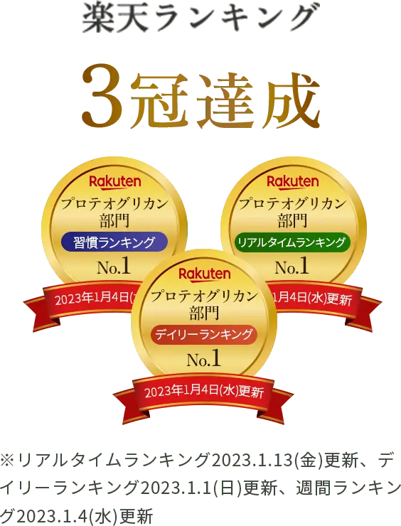 楽天ランキング 3冠達成