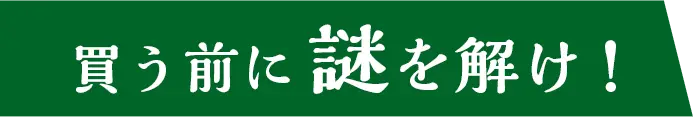 買う前に謎を解け！