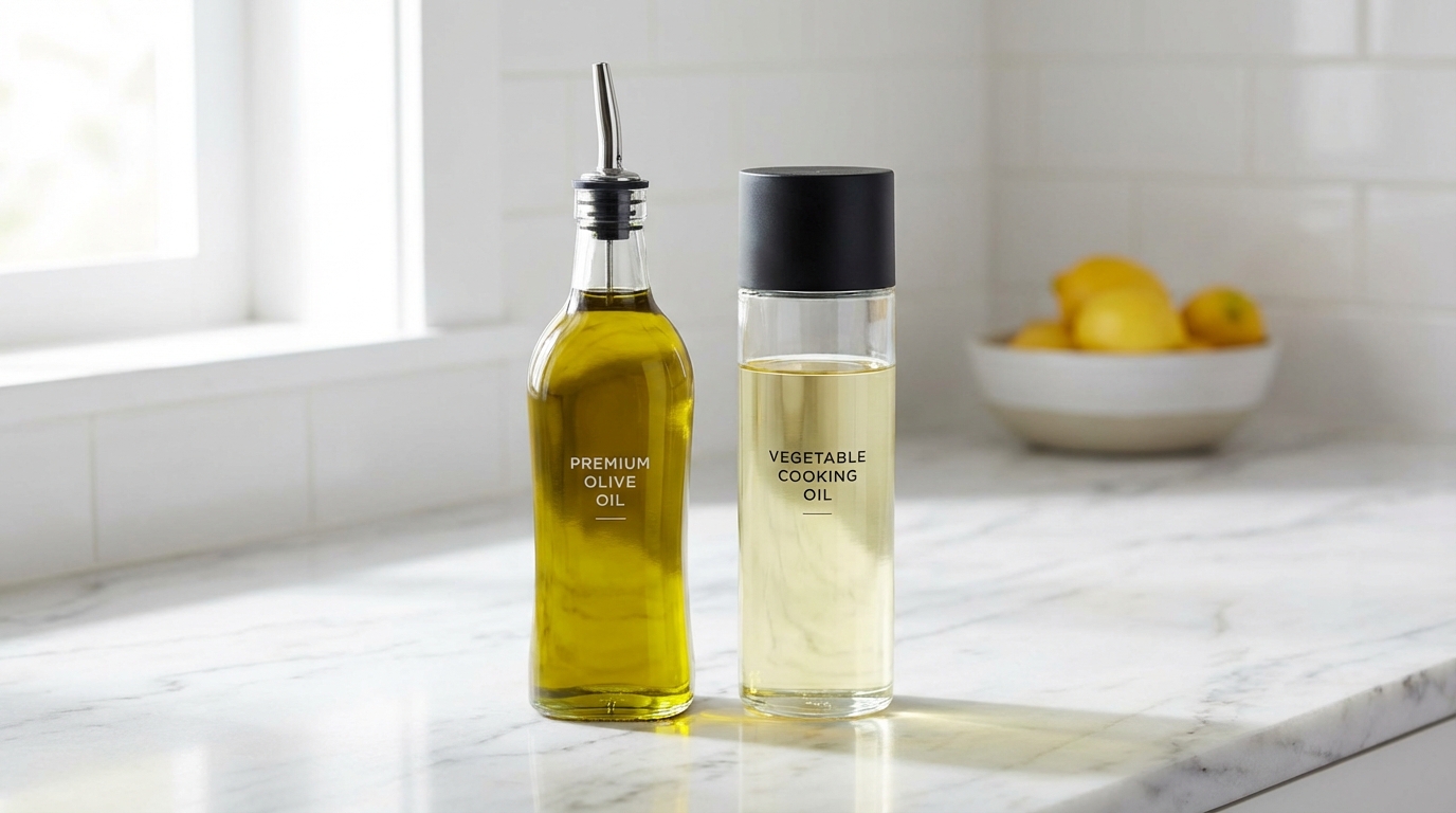 オリーブオイルとサラダ油の比較イメージ