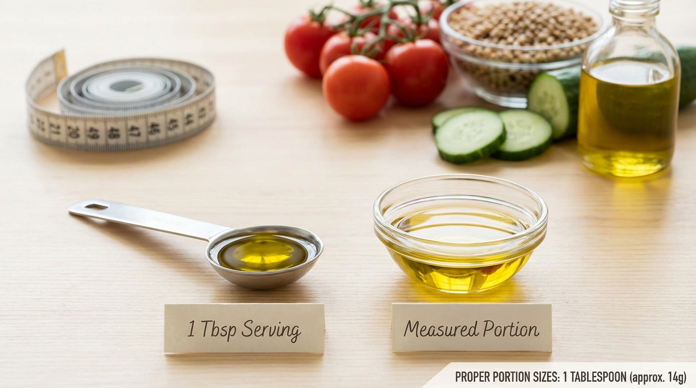 オリーブオイルの適量を示すイメージ