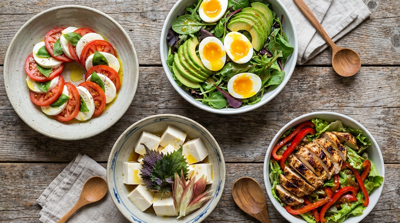 オリーブオイルドレッシングに合う4種類のサラダ