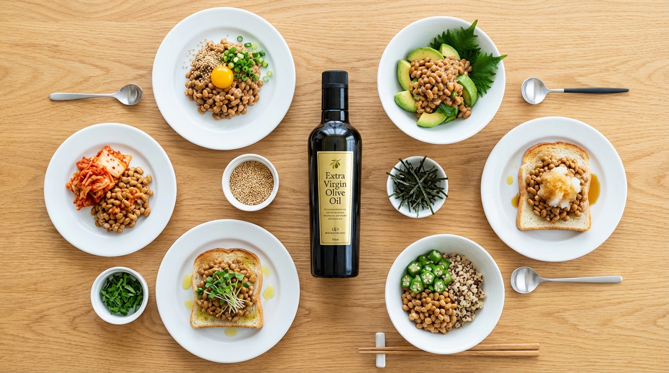 納豆とオリーブオイルのアレンジレシピ