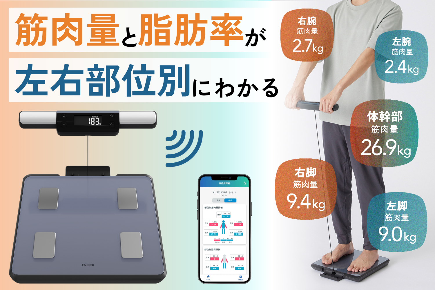 「左右部位別」にチェックできる体組成計『BC-623L』が発売！