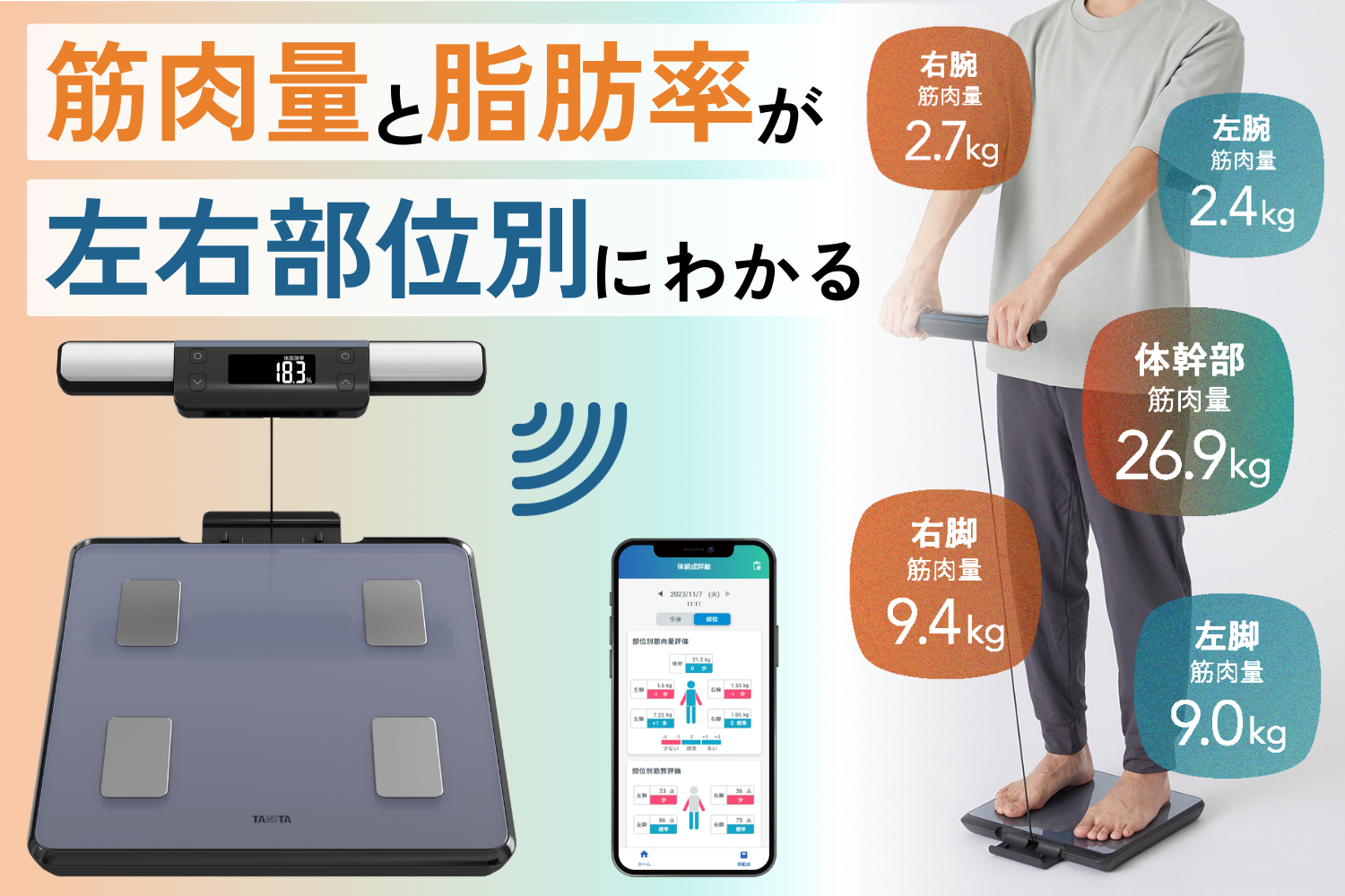 「左右部位別」にチェックできる体組成計『BC-623L』が発売！