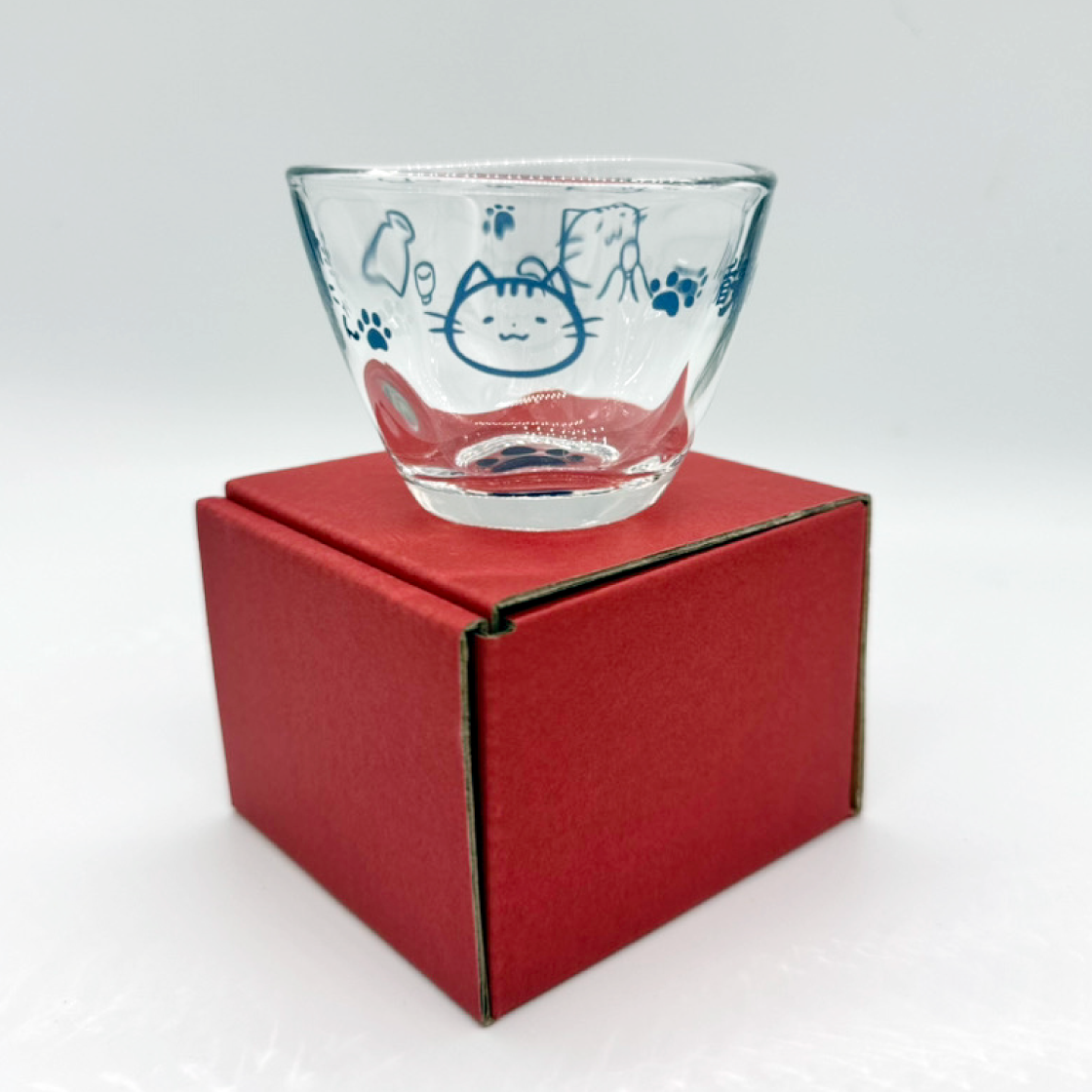 【※11/11出荷開始】 たてにゃん 手びねりグラス ｜ねこラベル 日本酒 【楯の川酒造公式】 包装: 無し