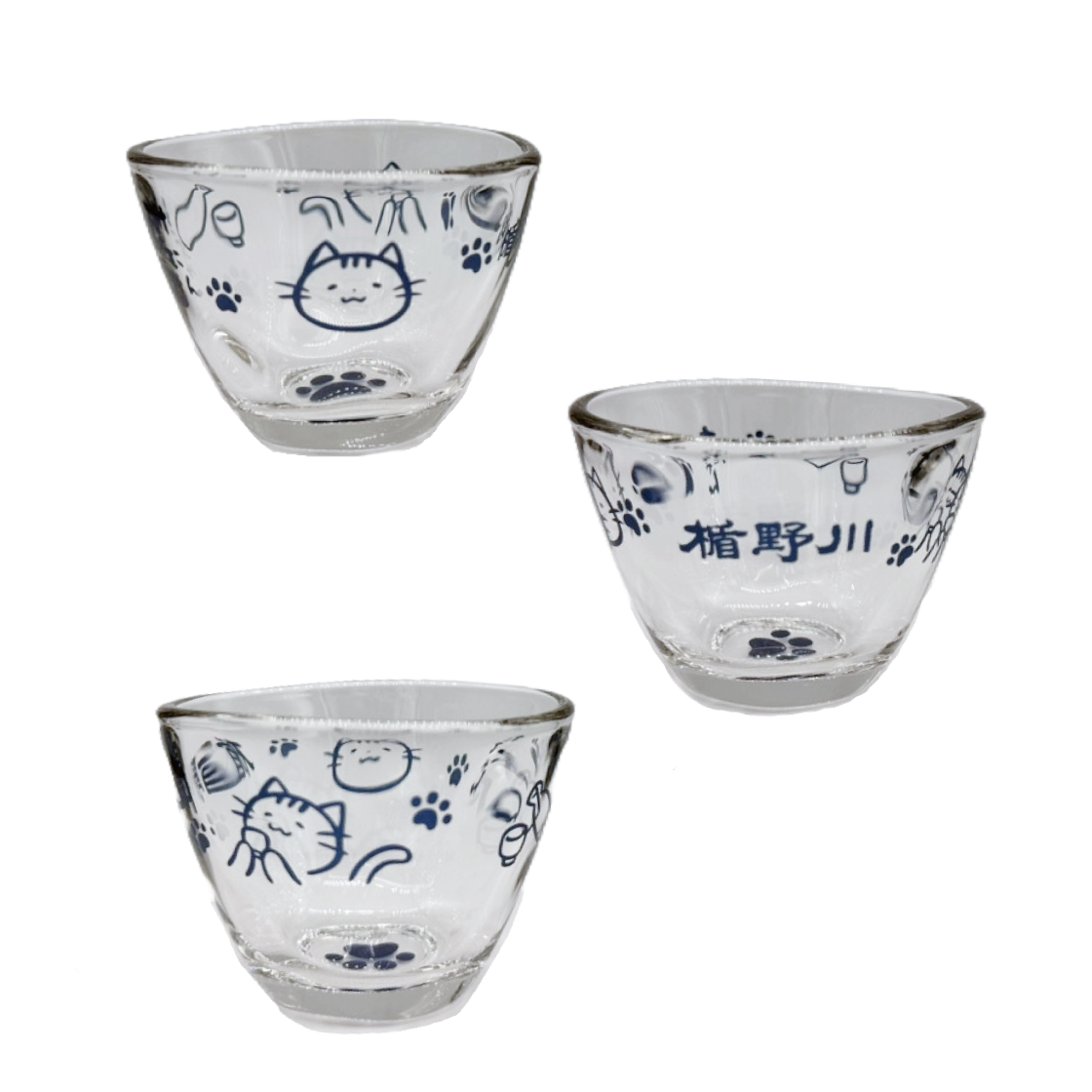 【※11/11出荷開始】 たてにゃん 手びねりグラス ｜ねこラベル 日本酒 【楯の川酒造公式】 包装: 無し