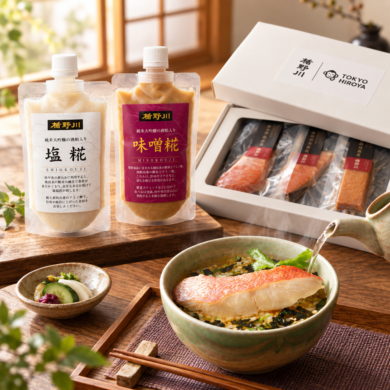 モニター募集 食品3点セット 塩糀・味噌糀・だし茶漬け