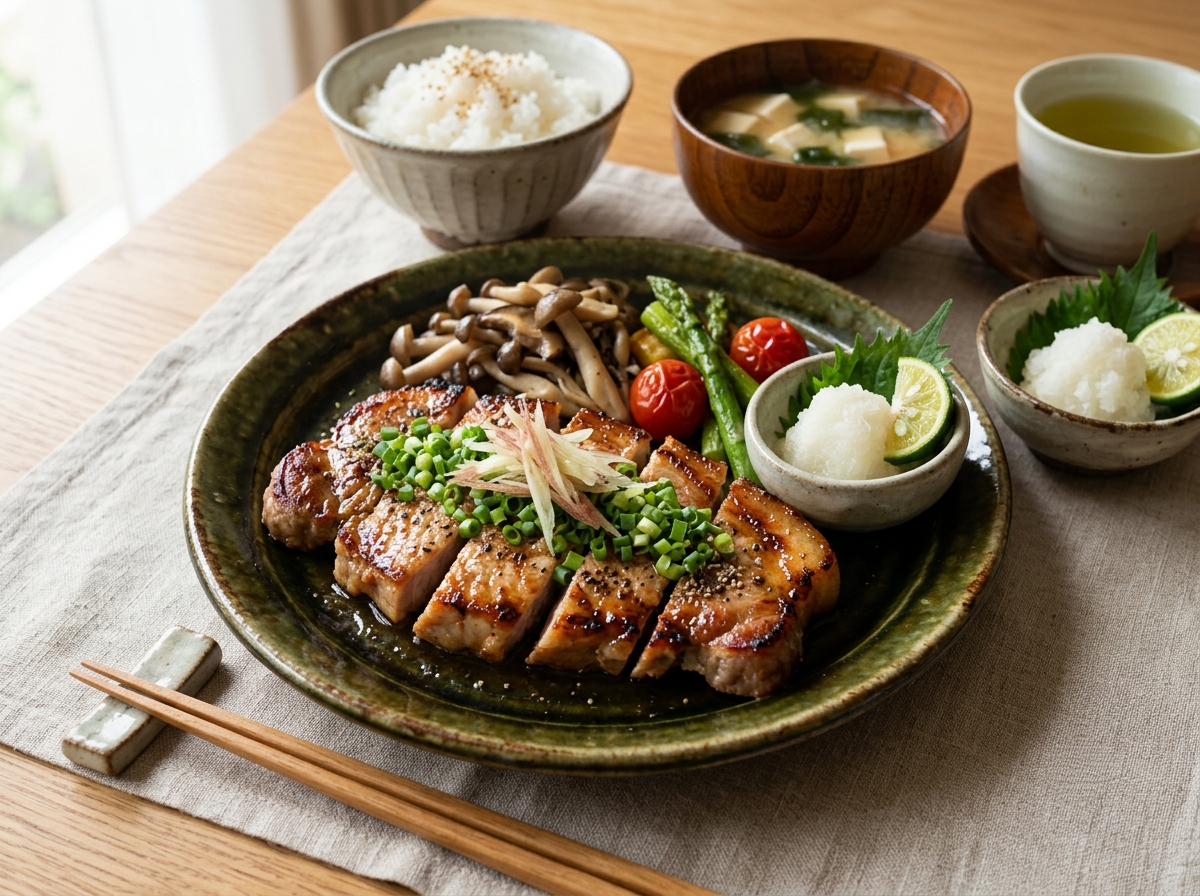 豚ロースの塩糀漬け焼き