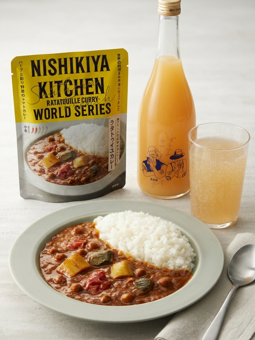 ラタトゥイユカレーとグレフルサワーのペアリング