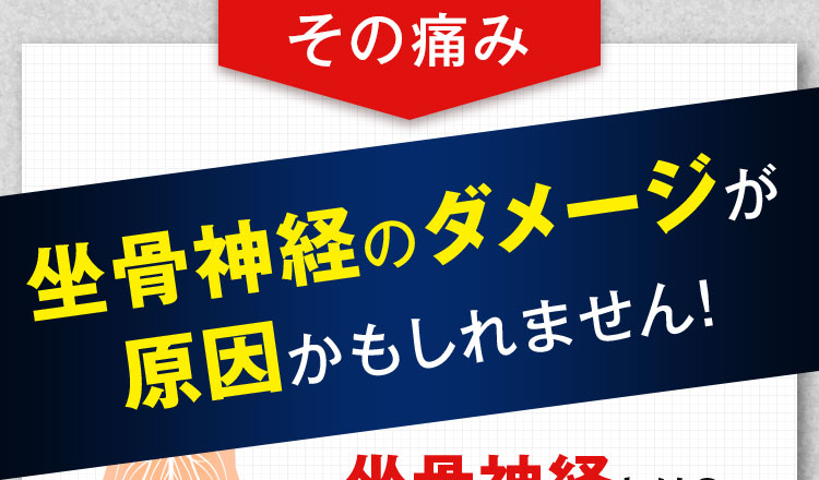 坐骨神経のダメージが原因かもしれません!