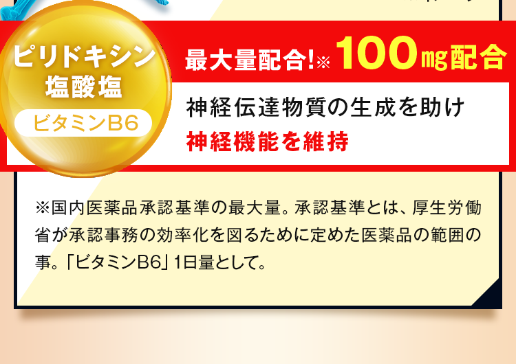 神経伝達物質の生成を助け神経機能を維持