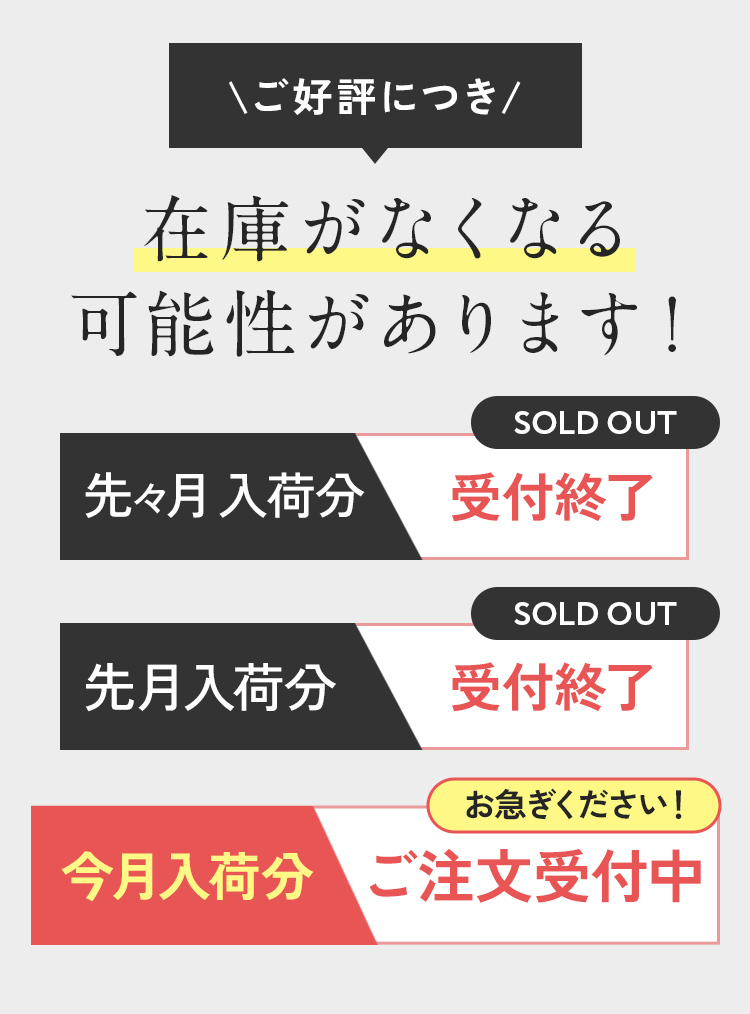 在庫がなくなる可能性