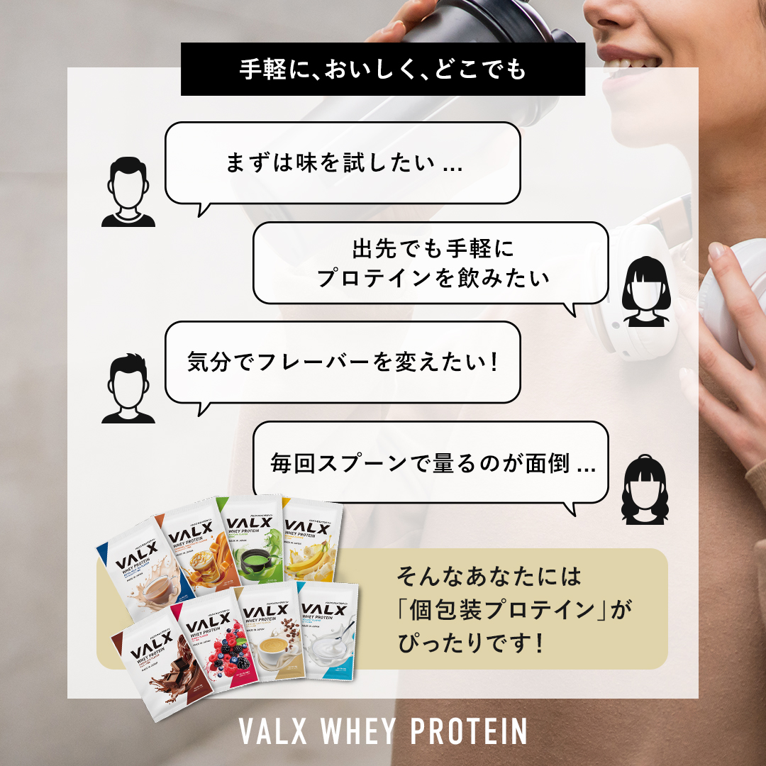 ホエイプロテイン(WPC)個包装お試しセット トライアルセット(9種類)