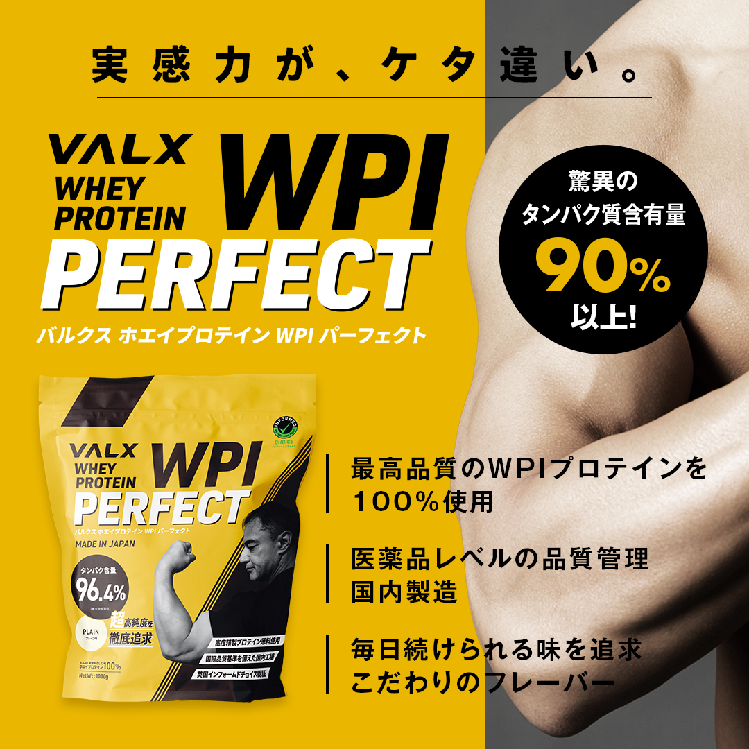 ホエイプロテイン WPIパーフェクト1kg プレーン味