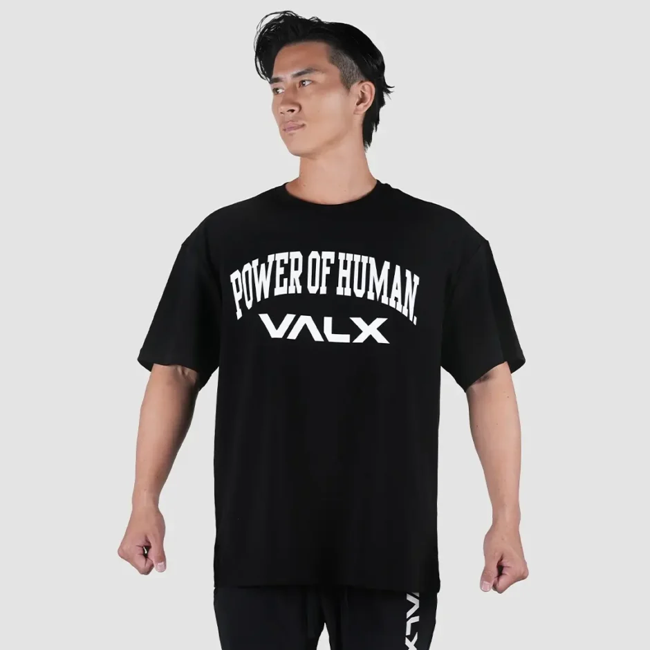 ビッグロゴオーバーサイズコットンストレッチTシャツ（BK