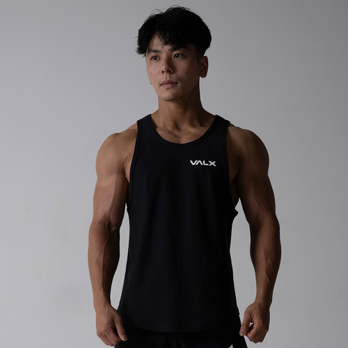 レギュラーフィットストレッチタンクトップ（BK） M