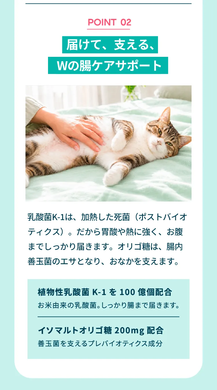 Wで腸ケアをサポート