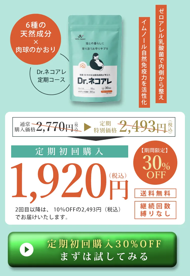 Dr.ネコアレ 30日分 価格・購入ページ