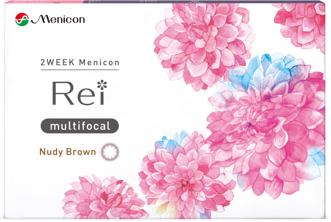 2WEEK Menicon Rei multifocal Nudy Brown 左右: 右目用, BC/DIA: 8.6/14.5, PWR: ±0.00, ADD: +1.00