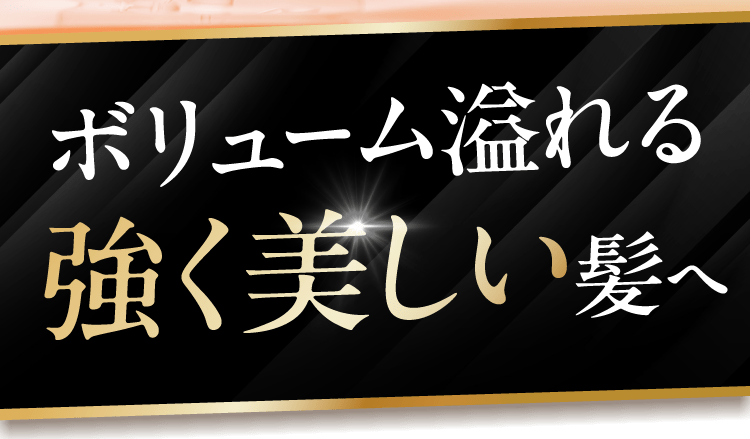 ボリューム溢れる強く美しい髪へ