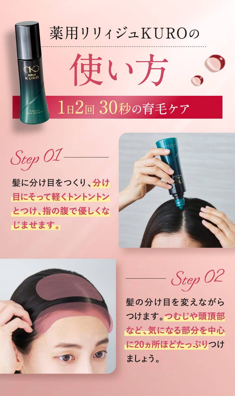 薬用リリィジュKUROの使い方