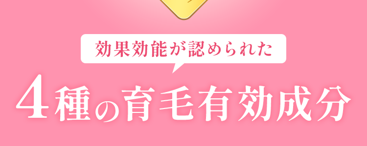 4種の育毛有効成分