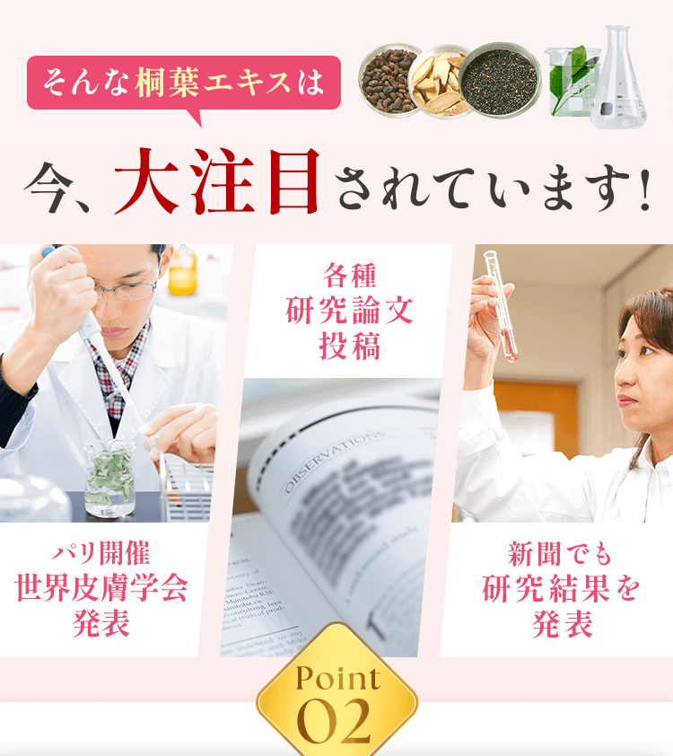 そんな桐葉エキスは今、大注目されています