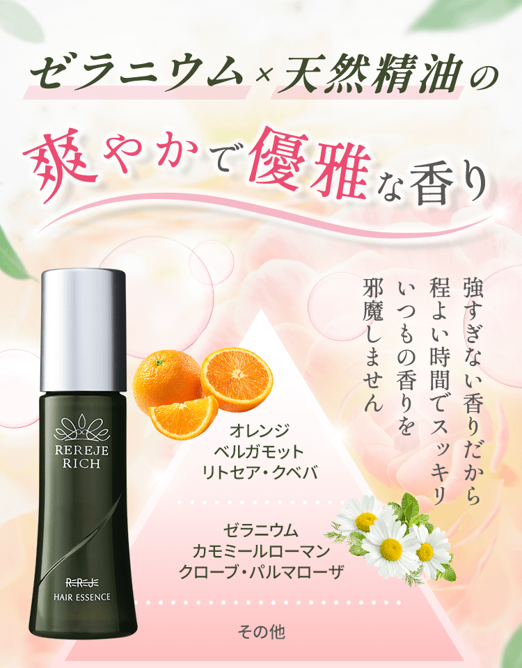 ゼラニウム×天然精油の爽やかで優雅な香り