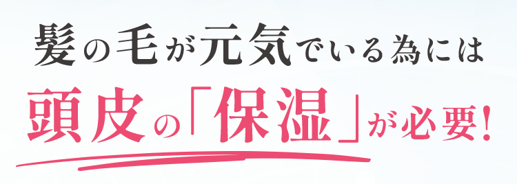 髪の毛が元気でいるためには頭皮の「保湿」が必要