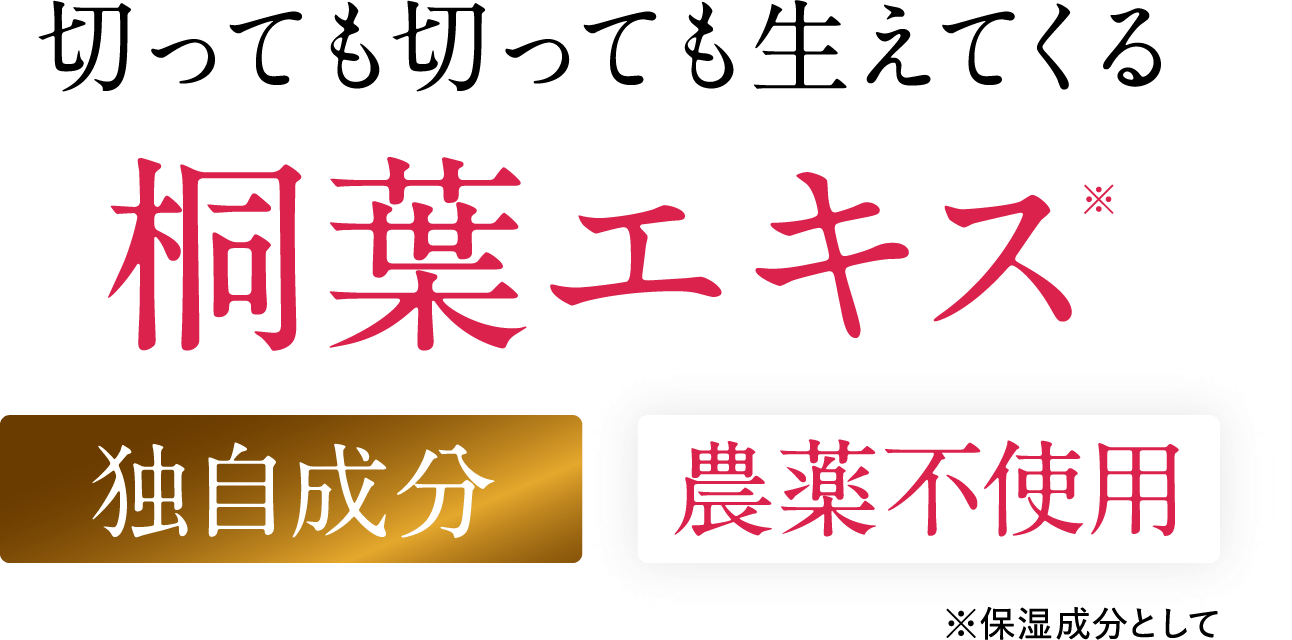 切っても切っても生えてくる桐葉エキス ※